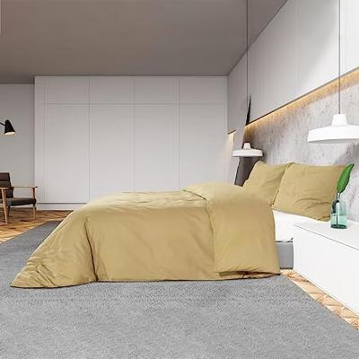 Dekbedovertrekset lichtgewicht 225x220 cm microvezel taupe