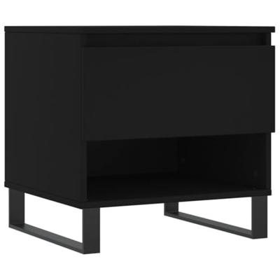 Salontafel 50x46x50 cm bewerkt hout zwart