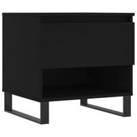 Salontafel 50x46x50 cm bewerkt hout zwart - thumbnail