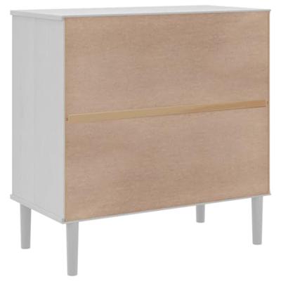 Dressoir SENJA 80x40x80 cm rattan look massief grenenhout wit Dressoir SENJA 80x40x80 cm rattan look massief grenenhout wit