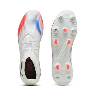 PUMA Future 8 Pro IJzeren-Nop Voetbalschoenen (SG) Wit Felrood Blauw