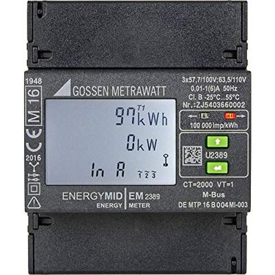 Gossen Metrawatt U2389-V011 kWh-meter 3-fasen met S0-interface Digitaal Conform MID: Ja 1 stuk(s) Gossen Metrawatt U2389-V011 kWh-meter 3-fasen met S0-interface Digitaal Conform MID: Ja 1 stuk(s)