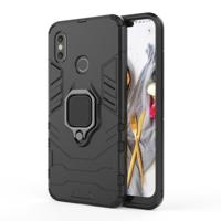 PC + TPU schokbestendige beschermhoes voor Xiaomi Redmi Note 5 met magnetische ringhouder (zwart) - thumbnail