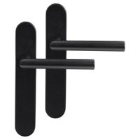 Differnz | Amsterdam deurkruk | ovaal schild | blind | zwart - thumbnail