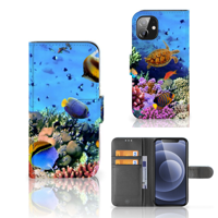 Apple iPhone 12 Mini | Telefoonhoesje | Met pasjeshouder | Vissen - thumbnail