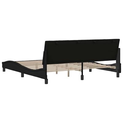 Bedframe zonder matras "Hanko" stof zwart 200x200 cm