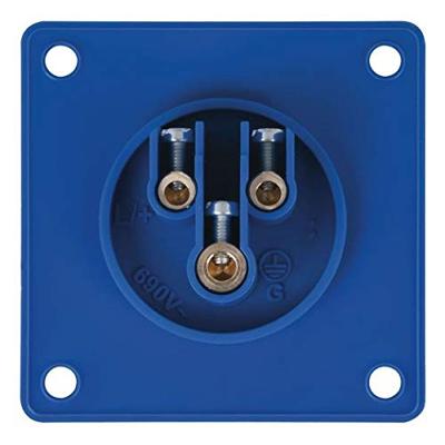 PCE CEE 16A 3-polige inbouw socket female blauw PCE CEE 16A 3-polige inbouw socket female blauw