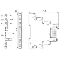 Finder 38.51.0.012.0060 Relaismodule (modulair) Nominale spanning: 12 V/DC, 12 V/AC Schakelstroom (max.): 6 A 1x wisselcontact Tray 1 stuk(s) - thumbnail