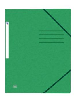 Elastomap oxford top file a4 3 kleppen 390gr groen Elastomap oxford top file a4 3 kleppen 390gr groen