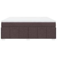 Boxspring met matras stof donkerbruin 180x200 cm - thumbnail