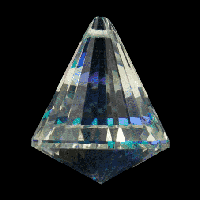 Regenboogkristal Kegel Donker Parelmoer AAA Kwaliteit - thumbnail