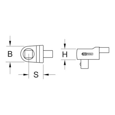 KS Tools 5162814 Insteekvierkant