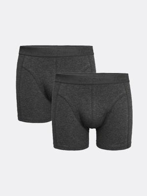 Zaccini - Heren Boxershort - Grijs Melange - 2-Pack - Moda Italia