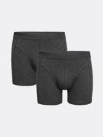 Zaccini - Heren Boxershort - Grijs Melange - 2-Pack - Moda Italia - thumbnail