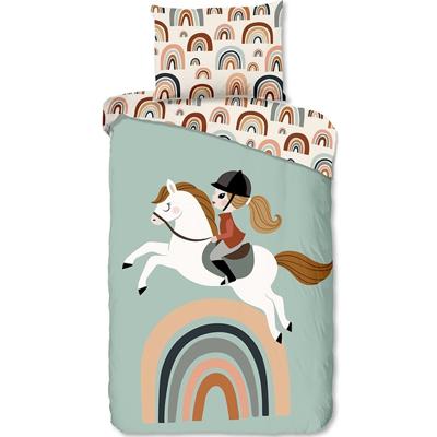 Good Morning Kinderdekbedovertrek "paard en regenboog" - Multi - (140x200/220 cm) - Katoen Good Morning Kinderdekbedovertrek "paard en regenboog" - Multi - (140x200/220 cm) - Katoen