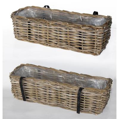 Balkonbak d46h16cm antiek grijs