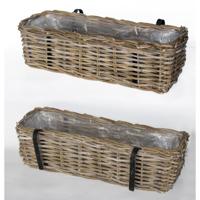 Balkonbak d46h16cm antiek grijs - thumbnail