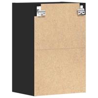 Hangkast 40x29,5x60 cm bewerkt hout zwart - thumbnail