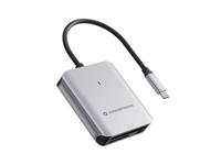 Conceptronic BIAN09G geheugenkaartlezer USB 3.2 Gen 2 Type-C Grijs - thumbnail