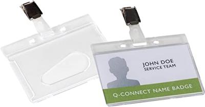 Q-CONNECT badge met clip 85 x 54 mm