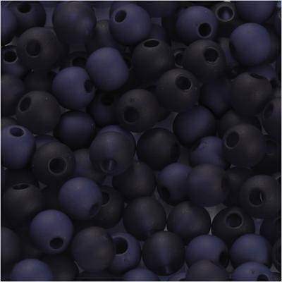 Creativ Company Plastic kralen, d 6 mm, gatgrootte 2 mm, ca. 150 stuk, blauw, 40 gr/ 1 doos