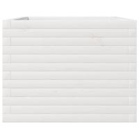 Plantenbak 110x60x45,5 cm massief grenenhout wit - thumbnail