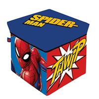 Spiderman cartoon opbergbox 30 x 30 x 30 cm - thumbnail
