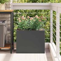VidaXL Tuin bloempot zwart 50 x 32 x 40 cm koudgewalst staal - thumbnail