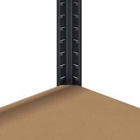 VidaXL Opbergrekken 5-laags 3 st staal & bewerkt hout antracietkleurig - thumbnail