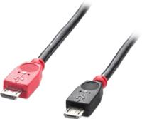 LINDY USB-kabel USB 2.0 USB-micro-B stekker, USB-micro-B stekker 2.00 m Zwart Met OTG-functie 31760 - thumbnail