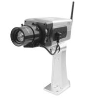 Fake Dummy Wireless Surveillance IR LED Security Camera with 45 Rotation(Silver) - thumbnail