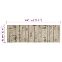 Keukenmat wasbaar hekprint 60x180 cm fluweel - thumbnail