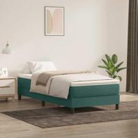 Boxspring zonder matras fluweel donkergroen 90x210 cm - thumbnail