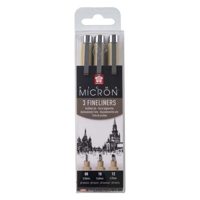 Sakura pigma micron etui 3 fineliners zwart Sakura pigma micron etui 3 fineliners zwart