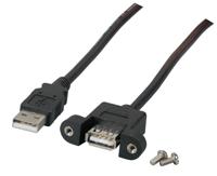 MANHATTAN ICOC U-AB-030-PNL Kabel USB 2.0 A Mannelijk naar A Vrouwelijk 3 m - thumbnail