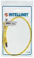Intellinet 350518 RJ45 Netwerkkabel, patchkabel CAT 6A S/FTP 5.00 m Geel Folie afscherming, Afscherming gevlochten, Halogeenvrij 1 stuk(s) - thumbnail