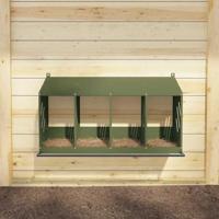 Kippennestkastje met 4 vakken olijfgroen metaal - thumbnail