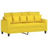 2-delige Loungeset met kussens stof lichtgeel - thumbnail