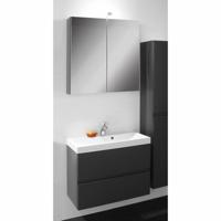 Badkamermeubelset Go By Van Marcke Roxanne 60 cm Met Spiegelkast Antraciet Go by Van Marcke - thumbnail