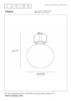 Lucide TRACK TYCHO- Railspot - 1-fase Railsysteem / Railverlichting - 1xG9 - Smoke (Uitbreiding) - thumbnail