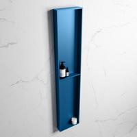 MONDIAZ EASY Nis 89,5x29,5cm in solid surface kleur Jeans | Jeans. 2 vakken geschikt voor in- of opbouw - thumbnail