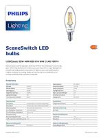 Philips LED 77215400 LED-lamp Energielabel F (A - G) E14 Kaars 5 W, 2.5 W, 1 W = 40 W, 18 W, 9 W Warmwit (Ø x l) 3.5 cm x 10.6 cm Dimbaar 1 stuk(s) - thumbnail