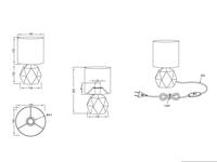 Trio TafellampPike 28cm betongrijs met titaan - R50831087 - thumbnail