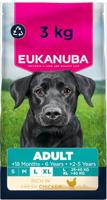 Eukanuba Hondenvoer Droog met verse kip voor grote rassen, premium droogvoer voor volwassen honden, 3 kg - thumbnail