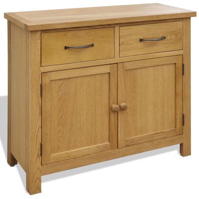 Dressoir 90x33,5x83 cm massief eikenhout