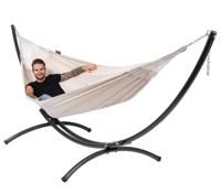 Hangmat met Standaard Tweepersoons 'Arc & Comfort' White - Wit / Ecru - Tropilex ® - thumbnail