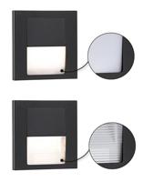 Paulmann 80001 Tsaro eckig 80x36mm Wandinbouwarmatuur LED 1 W Zwart (mat) - thumbnail