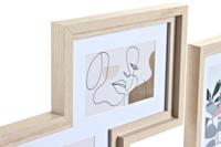 Muurfotlijst DKD Home Decor Urban Kristal Natuurlijk Multicolour Hout MDF (40 x 1,5 x 50 cm) - thumbnail
