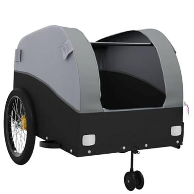 Fietstrailer 45 kg ijzer zwart en grijs Fietstrailer 45 kg ijzer zwart en grijs