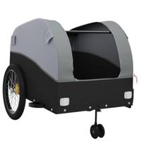 Fietstrailer 45 kg ijzer zwart en grijs - thumbnail
